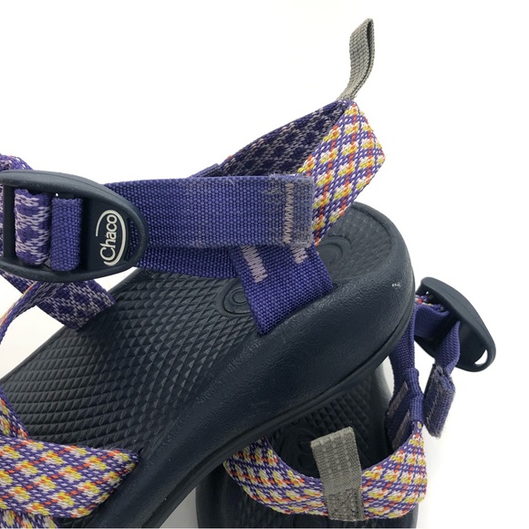 Chaco Sandals Purple Plaid Adjustable Strap Girls Size 2 - Picture 3 of 7